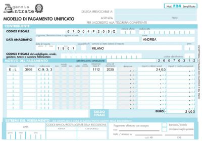 Tasse di Soggiorno con F24